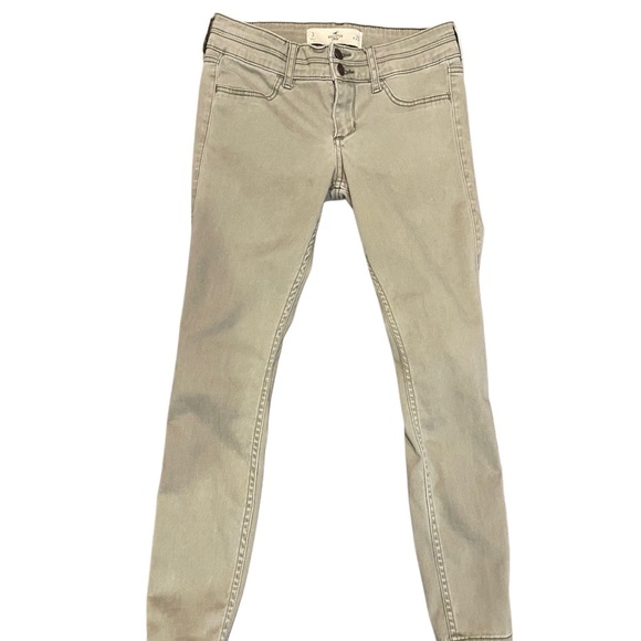 HOLLISTER Crop Khaki Skinny Jeans Size 26 (3) - Picture 4 of 5